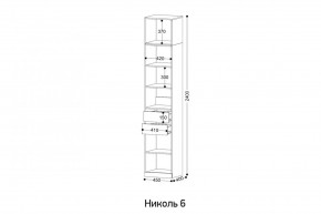 НИКОЛЬ 6 Пенал в Ялуторовске - yalutorovsk.mebel24.online | фото 2