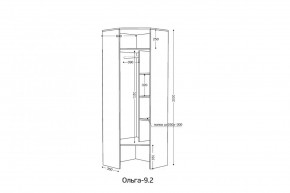 ОЛЬГА 9.2 Шкаф угловой с зеркалом в Ялуторовске - yalutorovsk.mebel24.online | фото 2