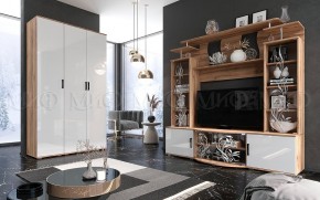 Пенал Виста (Белый глянец/Дуб крафт) в Ялуторовске - yalutorovsk.mebel24.online | фото 3
