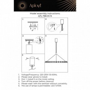 Подвесная люстра Aployt Rezeda APL.788.03.15 в Ялуторовске - yalutorovsk.mebel24.online | фото 13