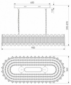 Подвесная люстра Bogate-s Chaleur 423/1 в Ялуторовске - yalutorovsk.mebel24.online | фото 5