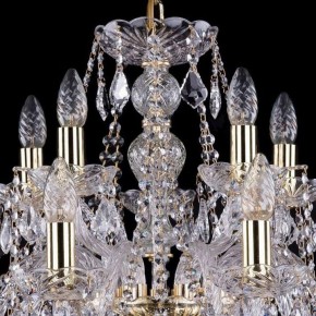 Подвесная люстра Bohemia Ivele Crystal 1411 1411/10+5/240/G/Leafs в Ялуторовске - yalutorovsk.mebel24.online | фото 4