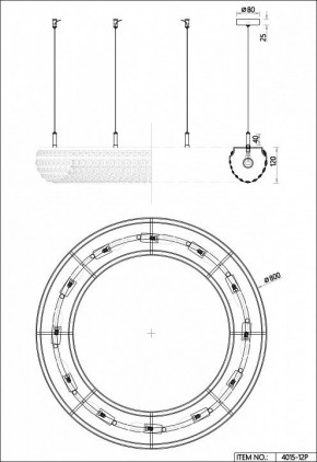 Подвесная люстра Favourite Monilibus 4015-12P в Ялуторовске - yalutorovsk.mebel24.online | фото 5