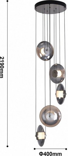 Подвесная люстра Favourite Rulle 4373-5P в Ялуторовске - yalutorovsk.mebel24.online | фото 5