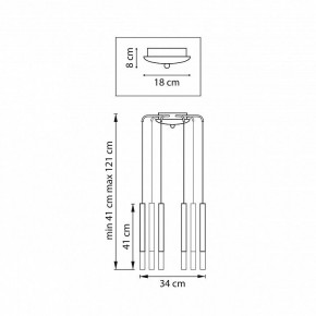 Подвесная люстра Lightstar Tubo L8T747143 в Ялуторовске - yalutorovsk.mebel24.online | фото 3