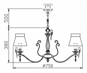 Подвесная люстра Maytoni Bird ARM013-08-W в Ялуторовске - yalutorovsk.mebel24.online | фото 5