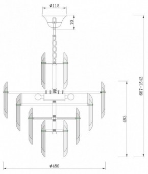 Подвесная люстра Maytoni Flare DIA200PL-06G в Ялуторовске - yalutorovsk.mebel24.online | фото 7