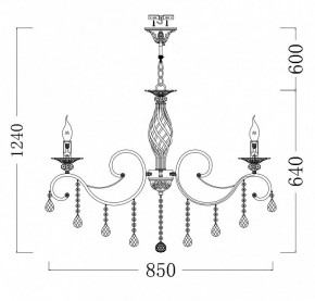 Подвесная люстра Maytoni Grace RC247-PL-10-R в Ялуторовске - yalutorovsk.mebel24.online | фото 6