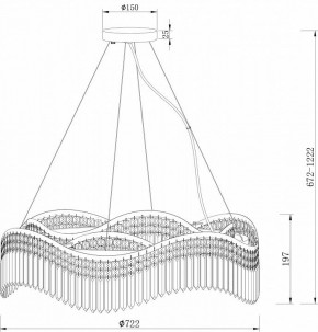 Подвесная люстра Maytoni Gracia DIA201PL-10G в Ялуторовске - yalutorovsk.mebel24.online | фото 4