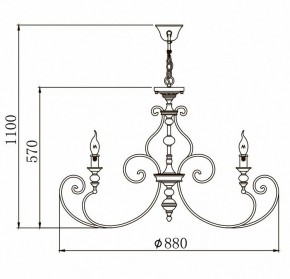 Подвесная люстра Maytoni Karina H631-PL-08-B в Ялуторовске - yalutorovsk.mebel24.online | фото 3