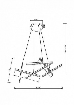 Подвесная люстра Maytoni Line MOD016PL-L80WK в Ялуторовске - yalutorovsk.mebel24.online | фото 4