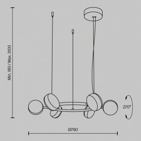 Подвесная люстра Maytoni Mind MOD299PL-L60BC3K в Ялуторовске - yalutorovsk.mebel24.online | фото 4