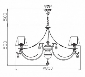 Подвесная люстра Maytoni Soffia RC093-PL-08-R в Ялуторовске - yalutorovsk.mebel24.online | фото 5