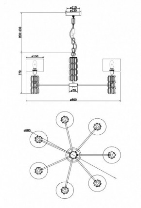 Подвесная люстра Maytoni Talento DIA008PL-07CH в Ялуторовске - yalutorovsk.mebel24.online | фото 8