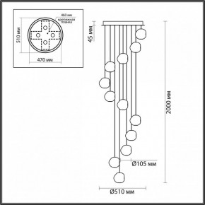 Подвесная люстра Odeon Light Jemstone 5084/60L в Ялуторовске - yalutorovsk.mebel24.online | фото 4