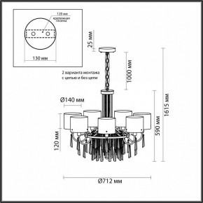 Подвесная люстра Odeon Light Nicole 4886/7 в Ялуторовске - yalutorovsk.mebel24.online | фото 7