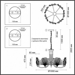 Подвесная люстра Odeon Light Ventaglio 4870/7 в Ялуторовске - yalutorovsk.mebel24.online | фото 6