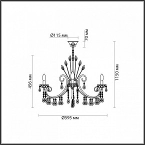 Подвесная люстра Odeon Light Versia 4977/6 в Ялуторовске - yalutorovsk.mebel24.online | фото 5