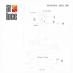 Подвесная люстра ST-Luce Montecelio SL6104.203.06 в Ялуторовске - yalutorovsk.mebel24.online | фото 4