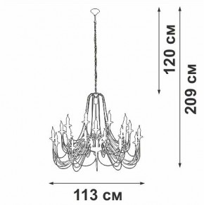 Подвесная люстра Vitaluce V1044 V1044-1/20 в Ялуторовске - yalutorovsk.mebel24.online | фото 3