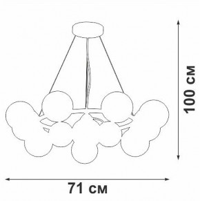 Подвесная люстра Vitaluce V48410 V48410-8/12S в Ялуторовске - yalutorovsk.mebel24.online | фото 3