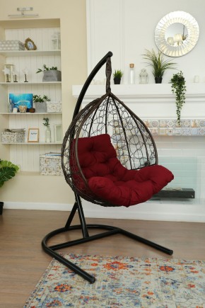 Подвесное кресло Бароло (коричневый/бордо) в Ялуторовске - yalutorovsk.mebel24.online | фото