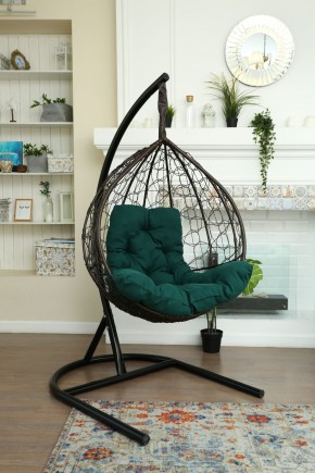 Подвесное кресло Бароло (коричневый/зеленый) в Ялуторовске - yalutorovsk.mebel24.online | фото