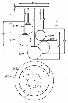 Подвесной светильник Maytoni Basic form MOD321PL-05G1 в Ялуторовске - yalutorovsk.mebel24.online | фото 4