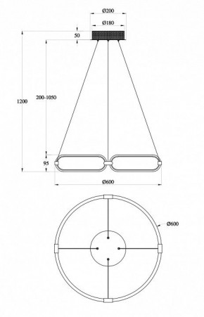 Подвесной светильник Maytoni Chain MOD017PL-L50N в Ялуторовске - yalutorovsk.mebel24.online | фото 6