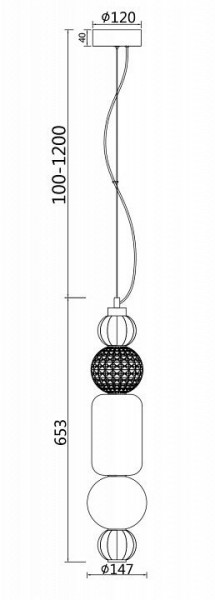 Подвесной светильник Maytoni Collar P069PL-L35CH3K в Ялуторовске - yalutorovsk.mebel24.online | фото 5