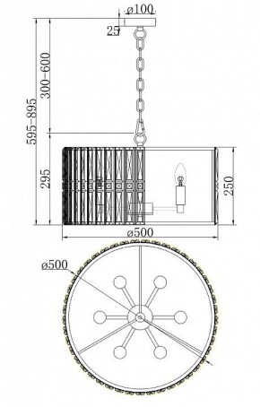 Подвесной светильник Maytoni Facet MOD094PL-06G в Ялуторовске - yalutorovsk.mebel24.online | фото 4