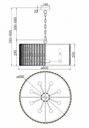 Подвесной светильник Maytoni Facet MOD094PL-08CH в Ялуторовске - yalutorovsk.mebel24.online | фото 3