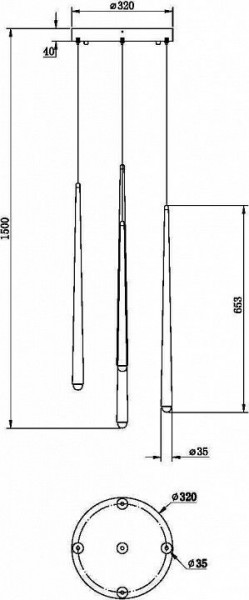 Подвесной светильник Maytoni Halo MOD132PL-L30BSK в Ялуторовске - yalutorovsk.mebel24.online | фото 2