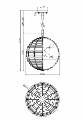 Подвесной светильник Maytoni Palla MOD092PL-06CH в Ялуторовске - yalutorovsk.mebel24.online | фото 3