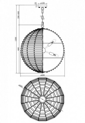 Подвесной светильник Maytoni Palla MOD092PL-08CH в Ялуторовске - yalutorovsk.mebel24.online | фото 4