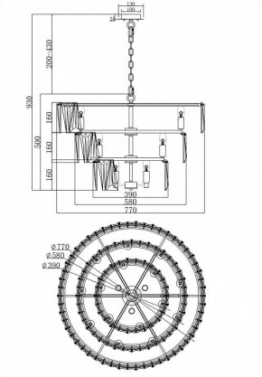 Подвесной светильник Maytoni Puntes MOD043PL-18CH в Ялуторовске - yalutorovsk.mebel24.online | фото 4