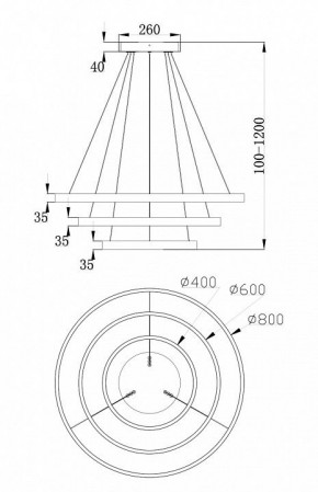 Подвесной светильник Maytoni Rim MOD058PL-L100W4K в Ялуторовске - yalutorovsk.mebel24.online | фото 6