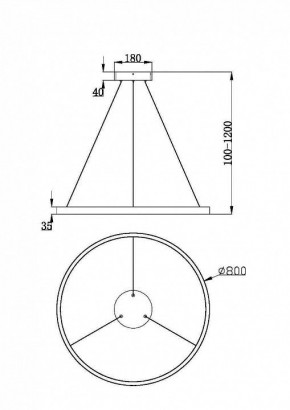 Подвесной светильник Maytoni Rim MOD058PL-L42BK в Ялуторовске - yalutorovsk.mebel24.online | фото 3