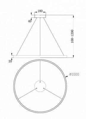 Подвесной светильник Maytoni Rim MOD058PL-L54BS4K в Ялуторовске - yalutorovsk.mebel24.online | фото 4