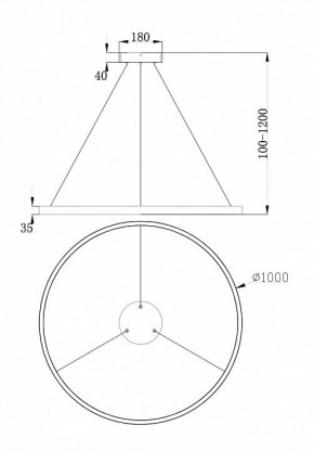 Подвесной светильник Maytoni Rim MOD058PL-L54W4K в Ялуторовске - yalutorovsk.mebel24.online | фото 4