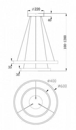 Подвесной светильник Maytoni Rim MOD058PL-L55BS4K в Ялуторовске - yalutorovsk.mebel24.online | фото 7