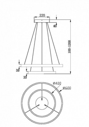 Подвесной светильник Maytoni Rim MOD058PL-L55BSK в Ялуторовске - yalutorovsk.mebel24.online | фото 4