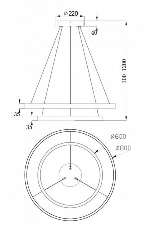 Подвесной светильник Maytoni Rim MOD058PL-L74B4K в Ялуторовске - yalutorovsk.mebel24.online | фото 6