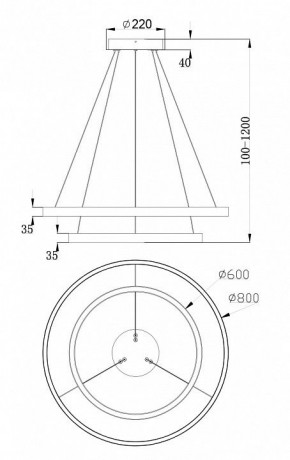 Подвесной светильник Maytoni Rim MOD058PL-L74BS4K в Ялуторовске - yalutorovsk.mebel24.online | фото 7