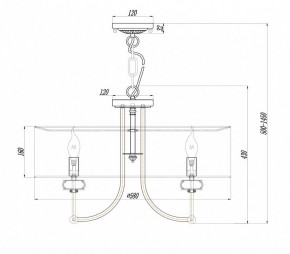 Подвесной светильник Maytoni Roma ARM006PL-06G в Ялуторовске - yalutorovsk.mebel24.online | фото 3