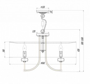 Подвесной светильник Maytoni Roma ARM006PL-08G в Ялуторовске - yalutorovsk.mebel24.online | фото 4