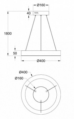 Подвесной светильник Maytoni Saturno MOD415PL-L36BS4K в Ялуторовске - yalutorovsk.mebel24.online | фото 4