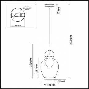 Подвесной светильник Odeon Light Blacky 2 5023/1 в Ялуторовске - yalutorovsk.mebel24.online | фото 5