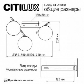 Потолочная люстра Citilux Dorsy CL223131 в Ялуторовске - yalutorovsk.mebel24.online | фото 11