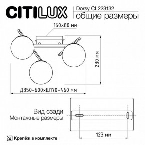 Потолочная люстра Citilux Dorsy CL223132 в Ялуторовске - yalutorovsk.mebel24.online | фото 12